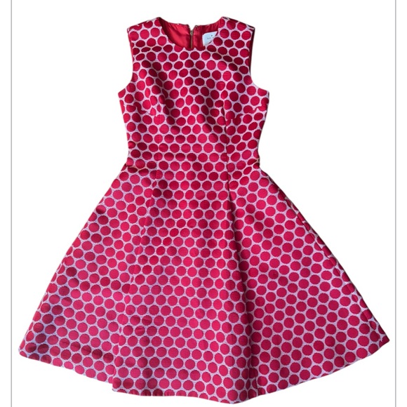 kate spade Dresses & Skirts - KATE SPADE NEW YORK Red and White Polka Dot Fit & Flare Jacquard Dress